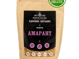 Зерно Амаранта, очищенное, органика (Amaranth seeds organic), дойпак 1 кг (Перу)