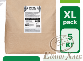 Мука пшеничная "Чёрный Хлеб" цельнозерновая грубого помола БИО, 5 кг