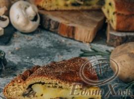 Полбяной пирог "Картошка с грибами"