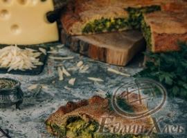Полбяной пирог "Зелень с сыром"