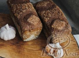 Бездрожжевой ржаной хлеб "с чесноком" т.м. Едлин Хлеб