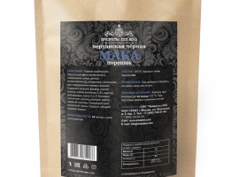 Мака перуанская черная, порошок, дойпак 400 г (Перу)