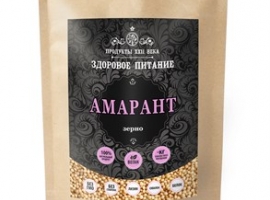 Зерно Амаранта, очищенное, органика (Amaranth seeds organic), дойпак 200 г (Перу)
