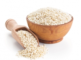 Семена белого кунжута (White sesame seeds), дойпак 100 г (Индия)