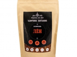 Семена белого/золотого льна (White/Gold flax seeds), дойпак 1 кг (Россия)