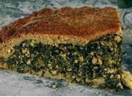 Полбяной пирог "Шпинат с тофу"