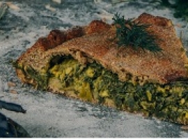 Полбяной пирог "Зелень с сыром"