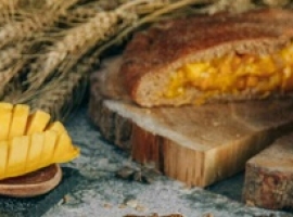 Полбяной пирог "Тыква и манго"